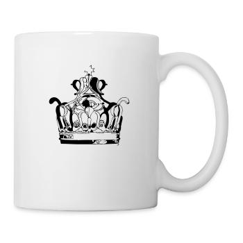 Krone König Königin Kaiser Majestät Vektor 9 - Tasse - Weiß - Rechts