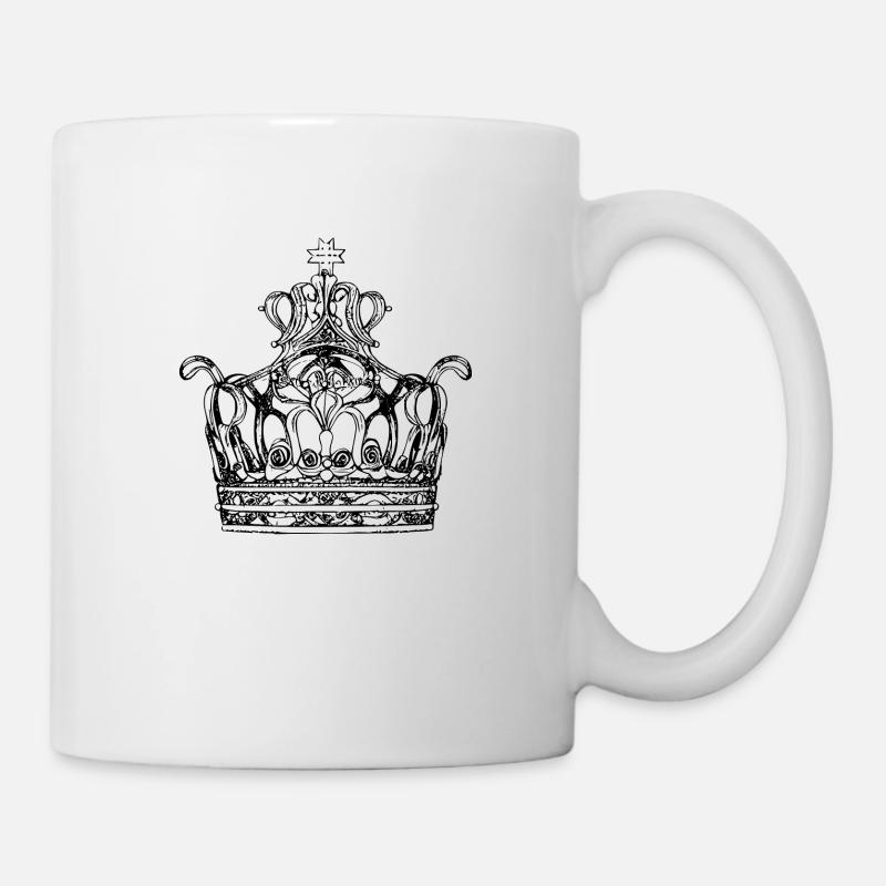 Krone König Königin Kaiser Majestät - Tasse - Weiß