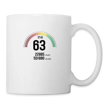 Anniversaire 63 ans Compteur - Mug blanc - blanc - Droite
