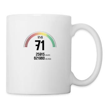 Anniversaire 71 ans Compteur - Mug blanc - blanc - Droite