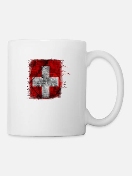 Drapeau de la Suisse - Mug blanc - blanc