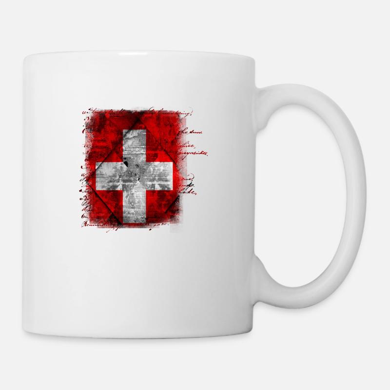 Drapeau de la Suisse - Mug blanc - blanc
