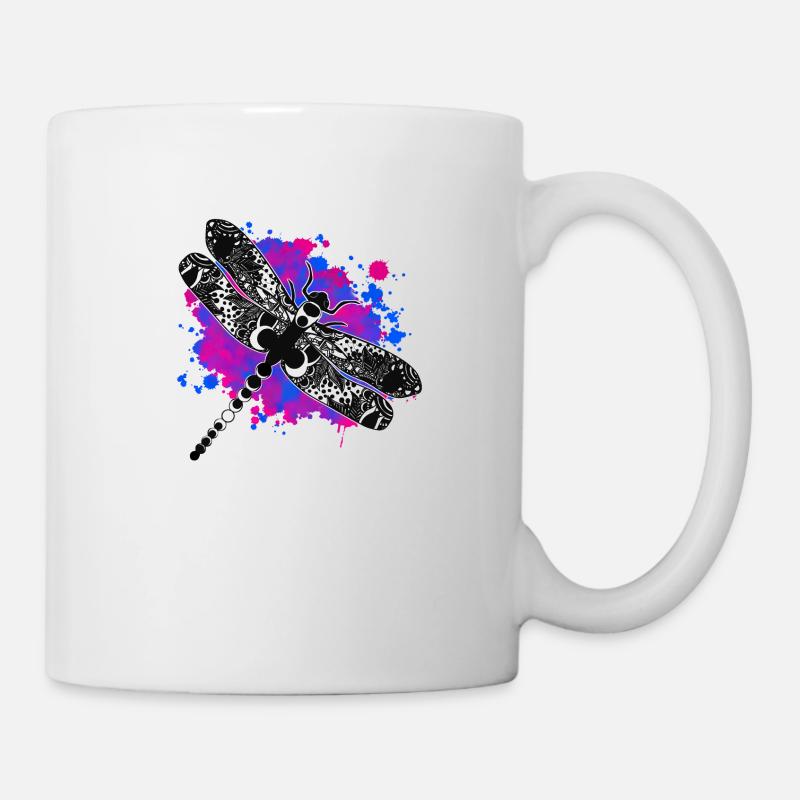 Dragonfly Watercolor - Mug - white