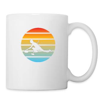 Curling Stein Curler Curlingstein Geschenk Curl - Tasse - Weiß - Rechts