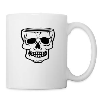 Coupe Skull Horreur Halloween - Mug blanc - blanc - Droite