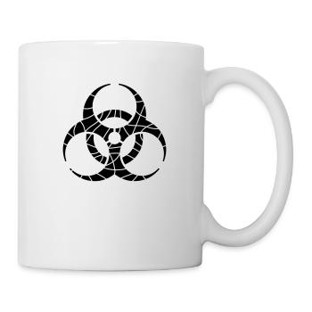 Biohazard Symbol Cracks Design - Mug - white - Right