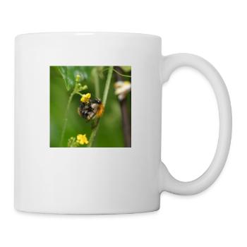 Hummel auf gelber Blüte - Tasse - Weiß - Rechts
