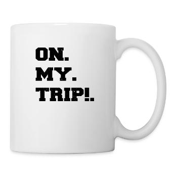 eat sleep travel present idea awesome hiking - Tasse - Weiß - Rechts