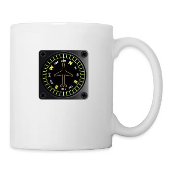 Boussole d’avion - Mug blanc - blanc - Droite