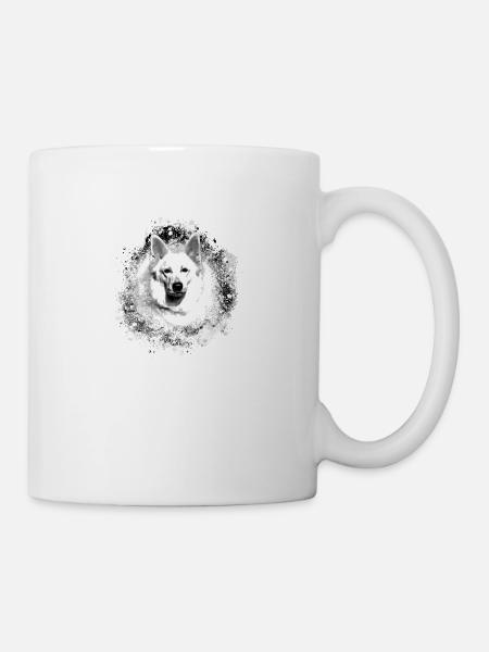 berger blanc , chien de berger , blanc , chien - Mug blanc - blanc