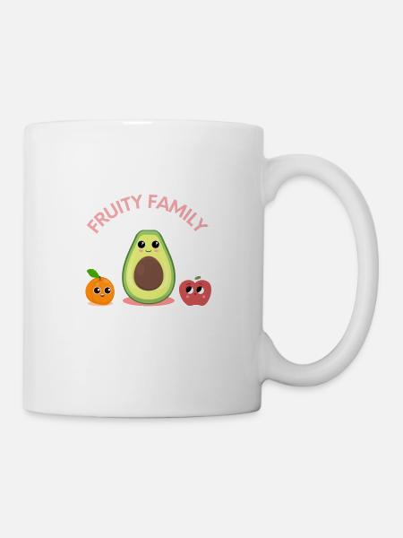 Fruité Famille Vegan Design - Mug blanc - blanc