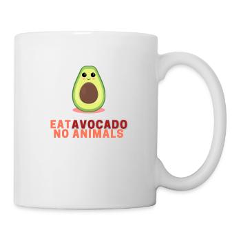 Eat Avocado No Animals - Tasse - Weiß - Rechts