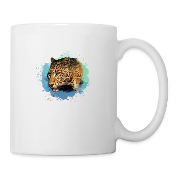 léopard, chat, chat sauvage, graffiti, peinture - Mug blanc - blanc - Droite