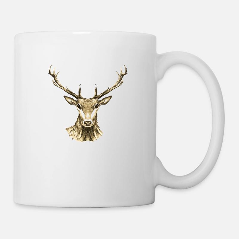 Hirsch - Tasse - Weiß