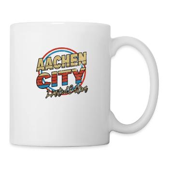 Aachen Germany City Font 80s Style - Mug - white - Right