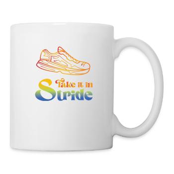 Lustiges Marathon Läufer Laufen Cross Country - Tasse - Weiß - Rechts