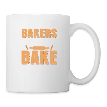 Les boulangers vont faire cuire des biscuits pâtisseries au gâteau - Mug blanc - blanc - Droite