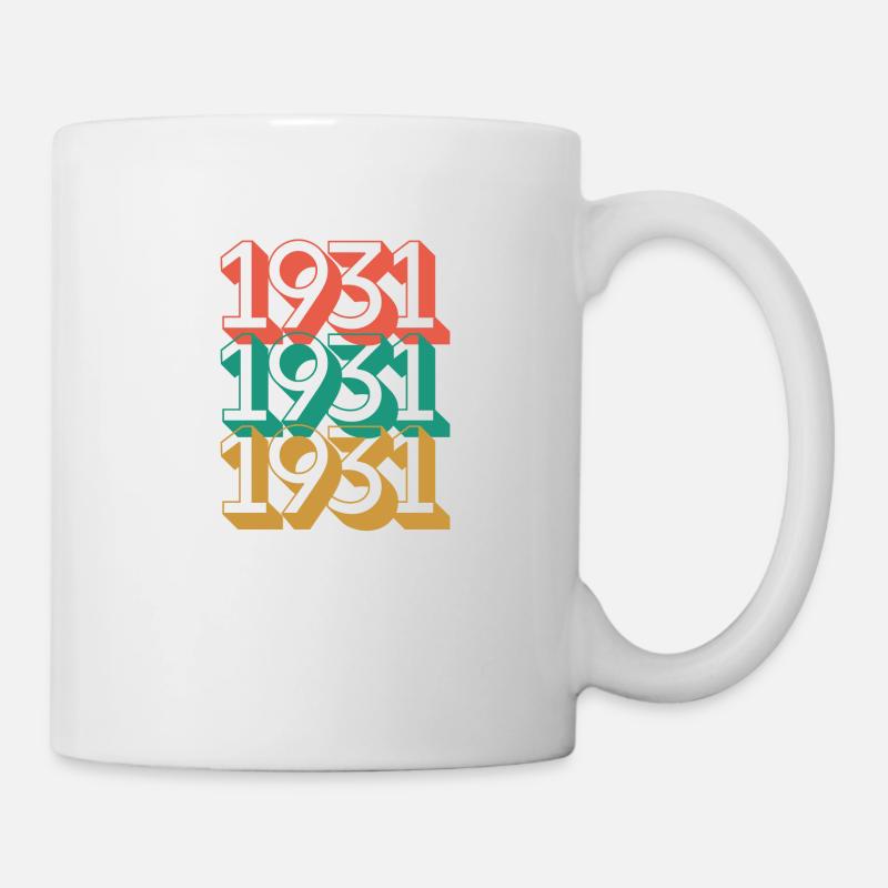 Anniversaire année 1931 / Vintage 1931 / Retro 31 - Mug blanc - blanc