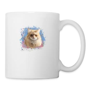 Siberian cat, graffiti, painting, cat - Mug - white - Right