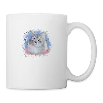 Siberian cat, graffiti, painting, cat - Mug - white - Right