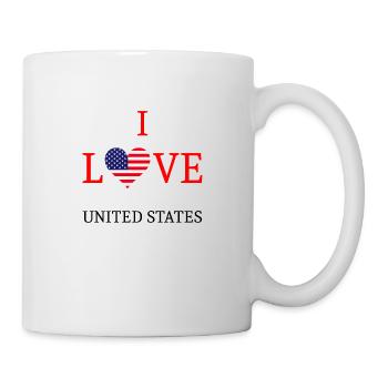 Ich liebe die Vereinigten Staaten. VERWENDET. Ich liebe die Vereinigten Staaten - Tasse - Weiß - Rechts