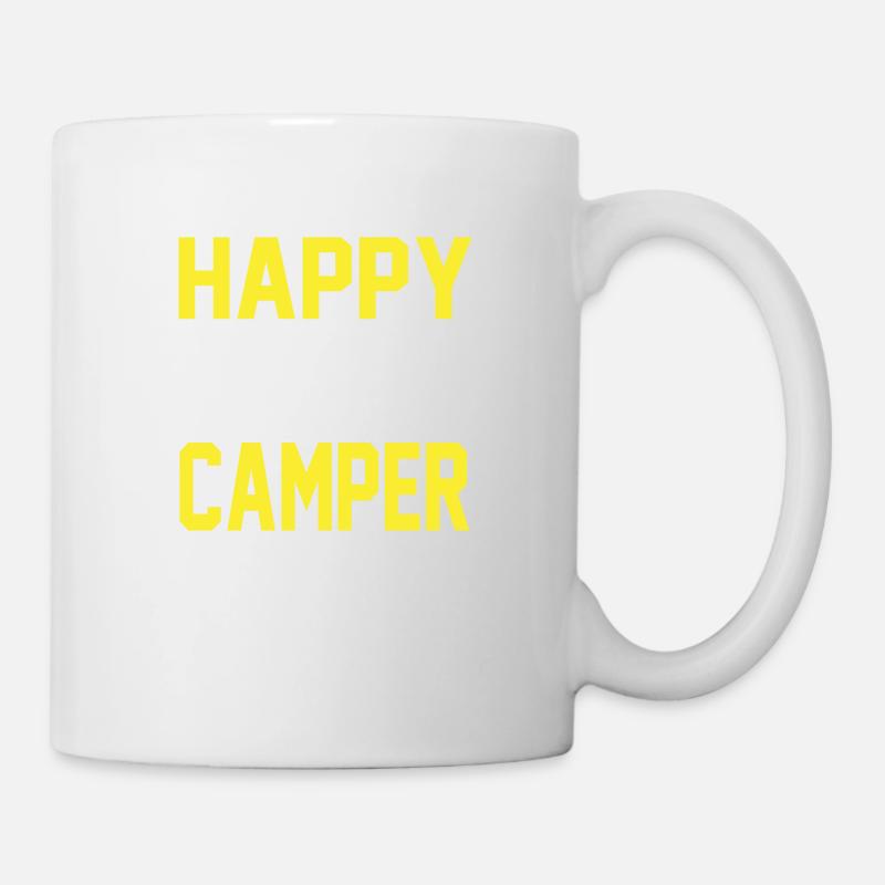 Happy Camper - Tasse - Weiß