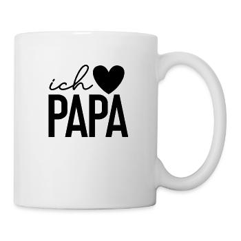 Ich liebe dich Papa Schönes Motiv Vatertag Papa - Tasse - Weiß - Rechts