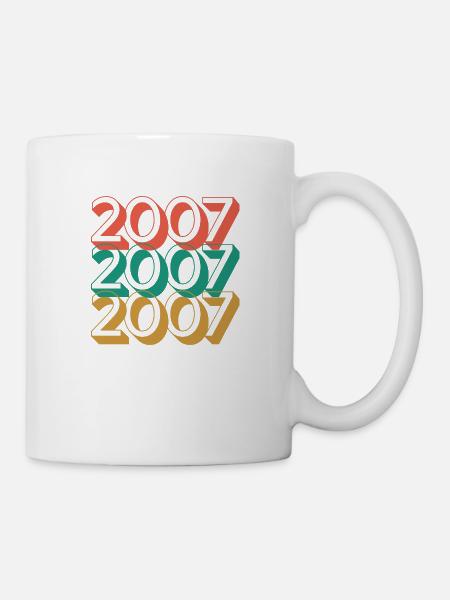 Anniversaire année 2007 / Vintage 2007 - Mug blanc - blanc