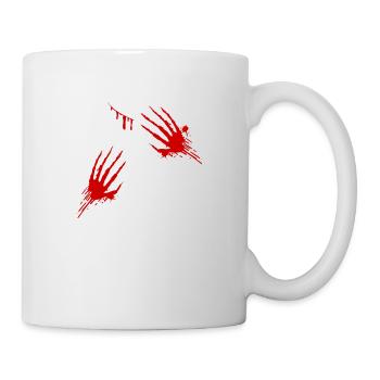 Blood Hands Halloween blodd hands Bloody Hands - Mug - white - Right