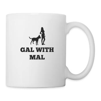Gal with Mal - Belgian Shepherd Malinois - Mug - white - Right