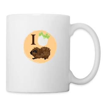 Design mit einem Rosetten-Meerschweinchen 4 - Tasse - Weiß - Rechts