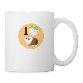 Design mit einem Glatthaar-Meerschweinchen 5 - Tasse - Weiß - Rechts