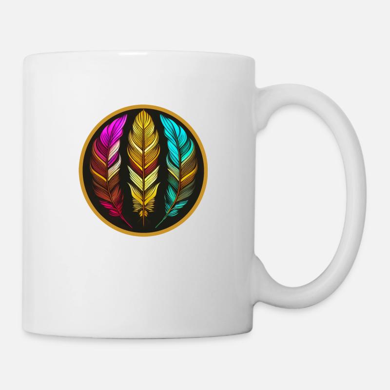 Emblem der 3 Federn - Tasse - Weiß