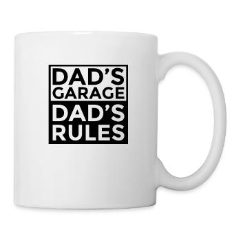 Garage de papa Règles de papa - Mug blanc - blanc - Droite