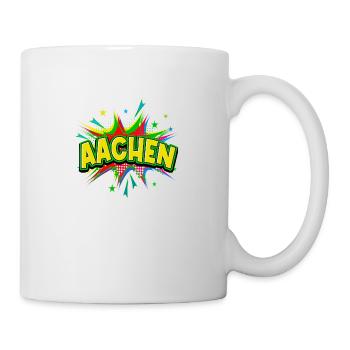 Aachen Germany City Pop Art Comic Art - Mug - white - Right