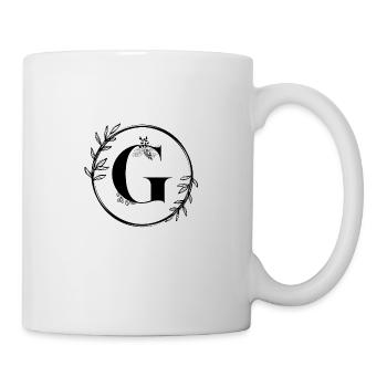Lettre G Florale - Mug blanc - blanc - Droite