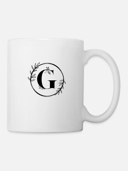 Lettre G Florale - Mug blanc - blanc