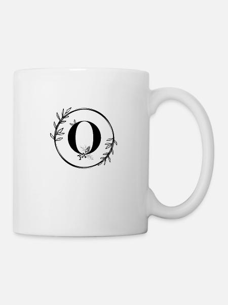 Lettre O Florale - Mug blanc - blanc