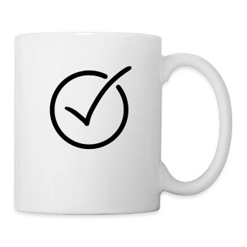 Crochet Emoji Esquisse Dessin Noir - Mug blanc - blanc - Droite
