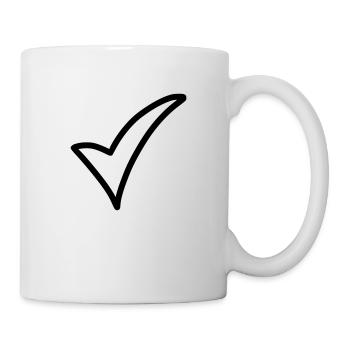 Crochet Emoji Esquisse Dessin Noir - Mug blanc - blanc - Droite