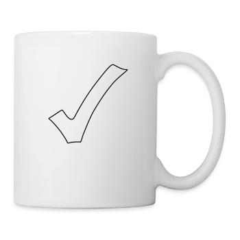 Crochet Emoji Esquisse Dessin Noir - Mug blanc - blanc - Droite