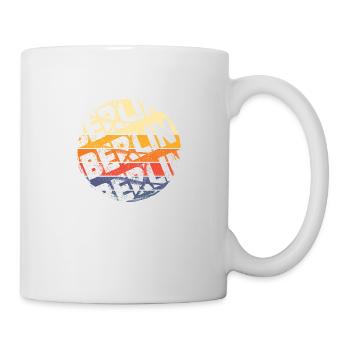 Berlin Germany City Vintage Retro Skyline - Mug - white - Right