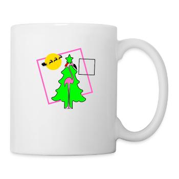 Horrible flamant rose de Noël - Mug blanc - blanc - Droite