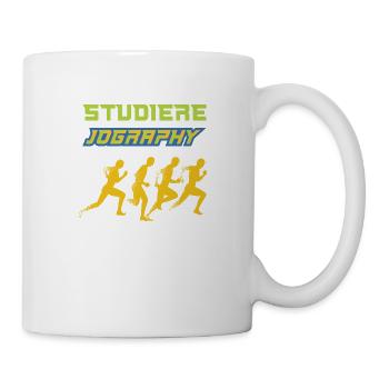 Lustiges Marathon Läufer Laufen Cross Country - Tasse - Weiß - Rechts