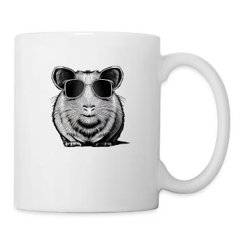 Guinea pig cool sunglasses funny design 2 - Mug - white - Right