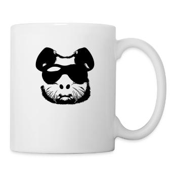 Guinea pig cool sunglasses funny vector 5 - Mug - white - Right