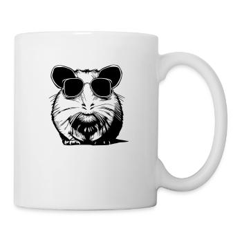 Guinea pig cool sunglasses funny vector 1 - Mug - white - Right
