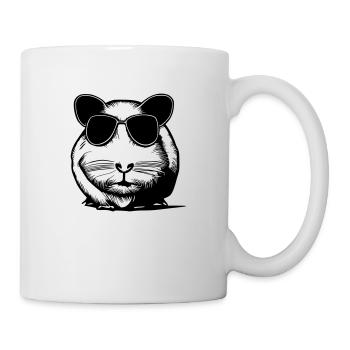 Guinea pig cool sunglasses funny vector 4 - Mug - white - Right