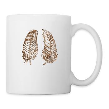 Feder - Tasse - Weiß - Rechts