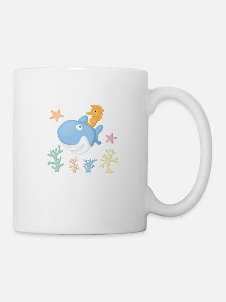 Hyppopcampal shark - Mug - white